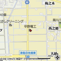 愛知県津島市越津町坪之内32周辺の地図