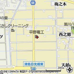 愛知県津島市越津町坪之内32-1周辺の地図