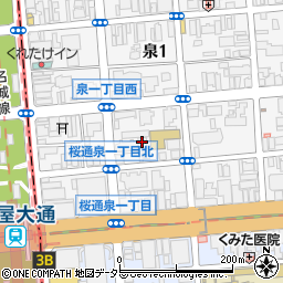 おそうじ本舗　名古屋栄店周辺の地図