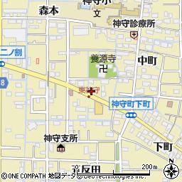 愛知県津島市神守町中町77周辺の地図
