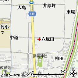 愛知県あま市七宝町秋竹六反田周辺の地図