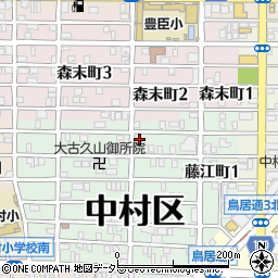 愛知県名古屋市中村区藤江町2丁目6周辺の地図