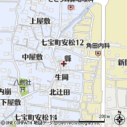 愛知県あま市七宝町安松縣周辺の地図