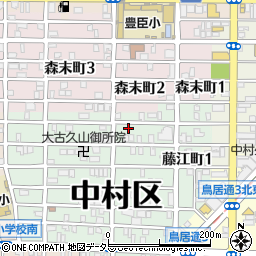 愛知県名古屋市中村区藤江町2丁目7周辺の地図