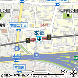 愛知銀行地下鉄本郷駅 ＡＴＭ周辺の地図