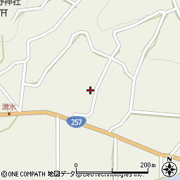 愛知県設楽町（北設楽郡）西納庫（上ノ山）周辺の地図