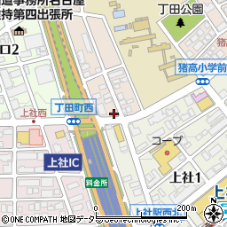 愛知県名古屋市名東区丁田町74周辺の地図
