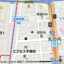 愛知県名古屋市中区丸の内1丁目周辺の地図