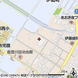 滋賀県東近江市能登川町周辺の地図