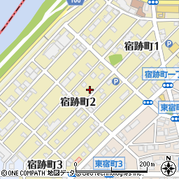 愛知県名古屋市中村区宿跡町周辺の地図