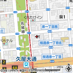 愛知県名古屋市東区泉1丁目14周辺の地図