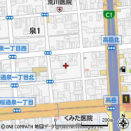 愛知県名古屋市東区泉1丁目18周辺の地図