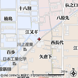 愛知県あま市乙之子八原先周辺の地図