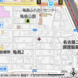 愛知県名古屋市中村区亀島周辺の地図