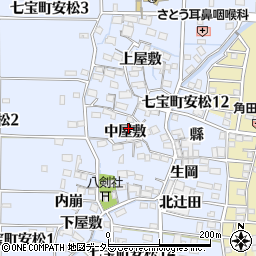 愛知県あま市七宝町安松中屋敷2078周辺の地図