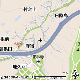 愛知県豊田市広幡町（松葉ケ洞奥）周辺の地図