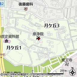 愛知県名古屋市千種区月ケ丘周辺の地図