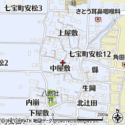 愛知県あま市七宝町安松中屋敷2080周辺の地図