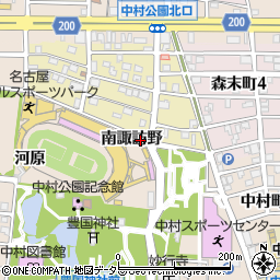 愛知県名古屋市中村区日比津町南諏訪野161周辺の地図
