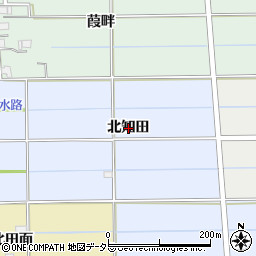 愛知県愛西市石田町北知田周辺の地図