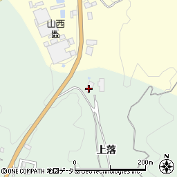 愛知県豊田市西中山町（上落）周辺の地図
