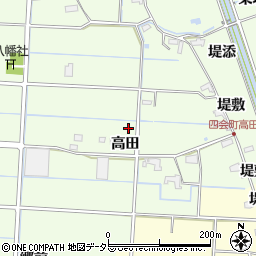 愛知県愛西市四会町周辺の地図