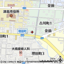 津島古川郵便局 ＡＴＭ周辺の地図