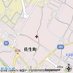 滋賀県東近江市佐生町周辺の地図