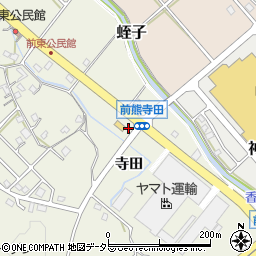 愛知県長久手市前熊寺田周辺の地図