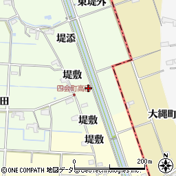 愛知県愛西市四会町郷付周辺の地図