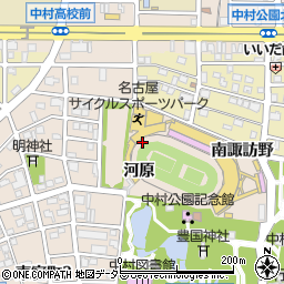 愛知県名古屋市中村区中村町河原周辺の地図