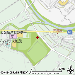 津山市　加茂総合グラウンド周辺の地図