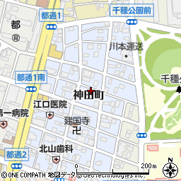 愛知県名古屋市千種区神田町周辺の地図