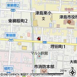カースタレンタカー津島店周辺の地図