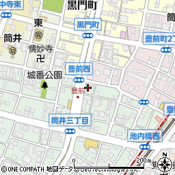 愛知県名古屋市東区筒井3丁目6周辺の地図