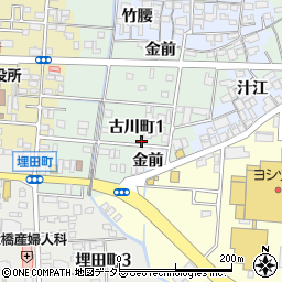 愛知県津島市古川町1丁目55周辺の地図