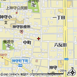愛知県津島市神守町中町138周辺の地図