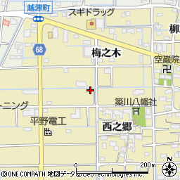 愛知県津島市越津町坪之内10-2周辺の地図