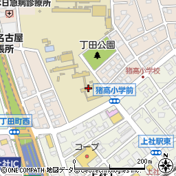 愛知県名古屋市名東区丁田町32周辺の地図