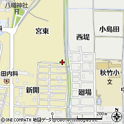 愛知県あま市七宝町遠島宮東周辺の地図