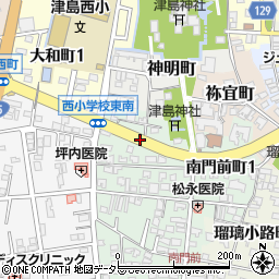 津島神社南周辺の地図