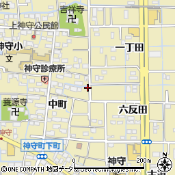 愛知県津島市神守町中町137周辺の地図