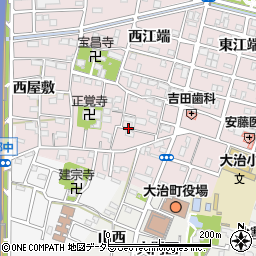 愛知県海部郡大治町花常東屋敷周辺の地図