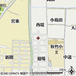 愛知県あま市七宝町秋竹西堤周辺の地図
