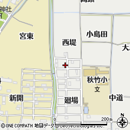 愛知県あま市七宝町秋竹（西堤）周辺の地図