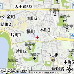 愛知県津島市横町8周辺の地図