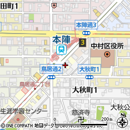 八剣伝　本陣店周辺の地図
