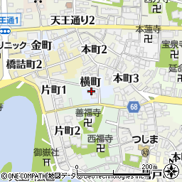 愛知県津島市横町20周辺の地図