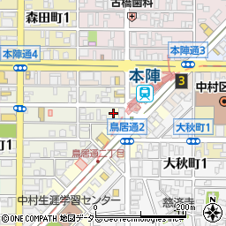 愛知県名古屋市中村区上ノ宮町1丁目45周辺の地図