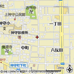 愛知県津島市神守町中町119周辺の地図